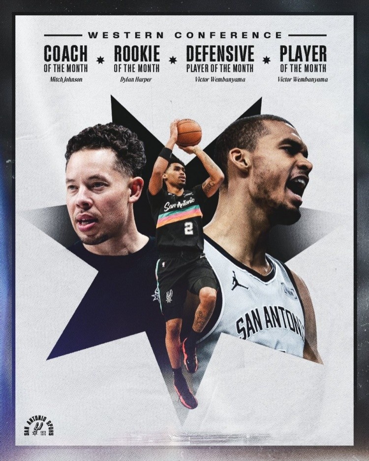 世界杯手机观看-马刺横扫月最佳所有荣誉!文班亚马:这太棒了 让我们继续前进!